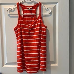 Red and white striped Banana Republic tank top